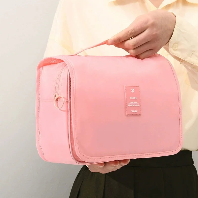 SWANS Hanging Travel Toiletry Bag – Water-Resistant Cosmetic Organizer Travel Toiletry Bag SWANS 1pcs pink