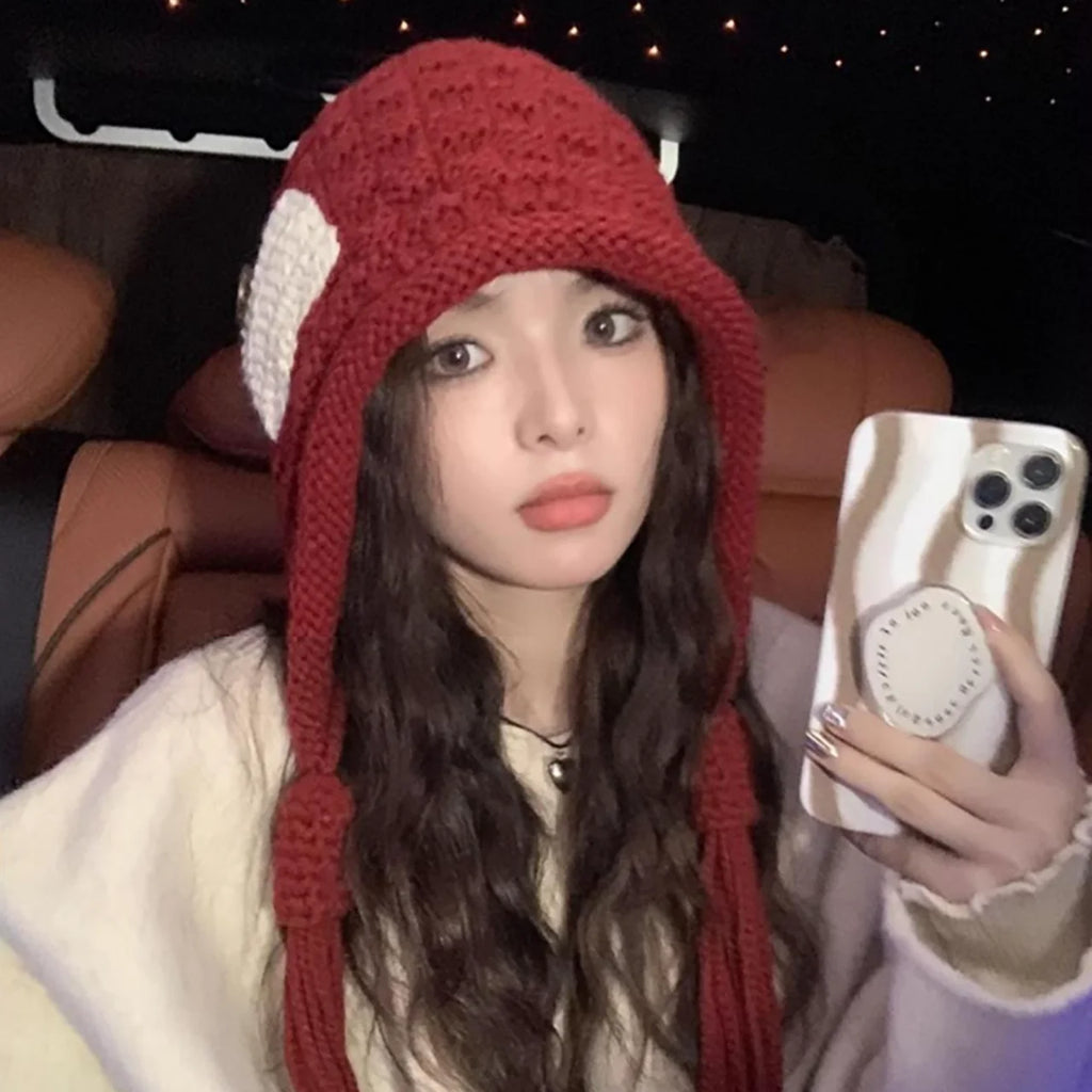 Women's Knitted Winter Beanie Hat with Ear Protection Winter Beanie Hat SWANS