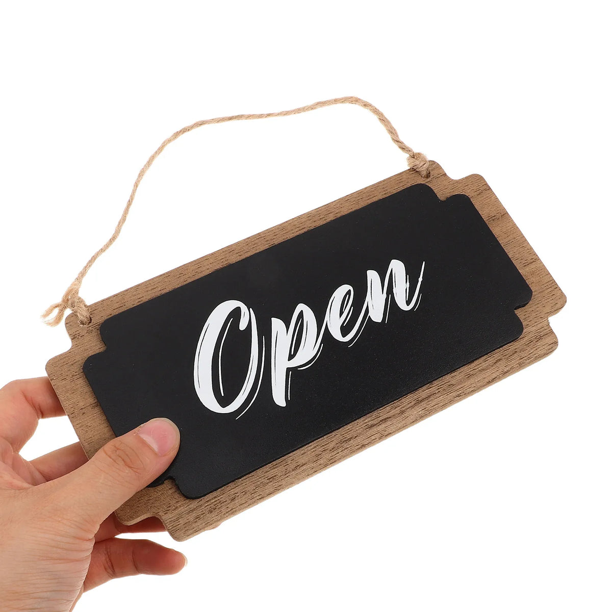 Double-Sided Wood Open Closed Sign – Hanging Business Board Business Hanging Sign SWANS Default Title