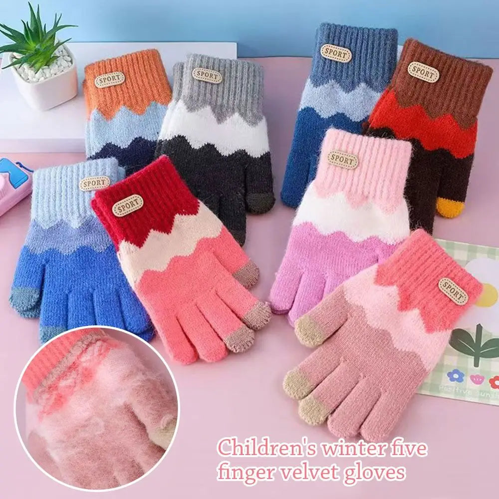 Kids Winter Full Finger Gloves – Warm Windproof Mittens Ages 6–14 Kids Winter Gloves SWANS