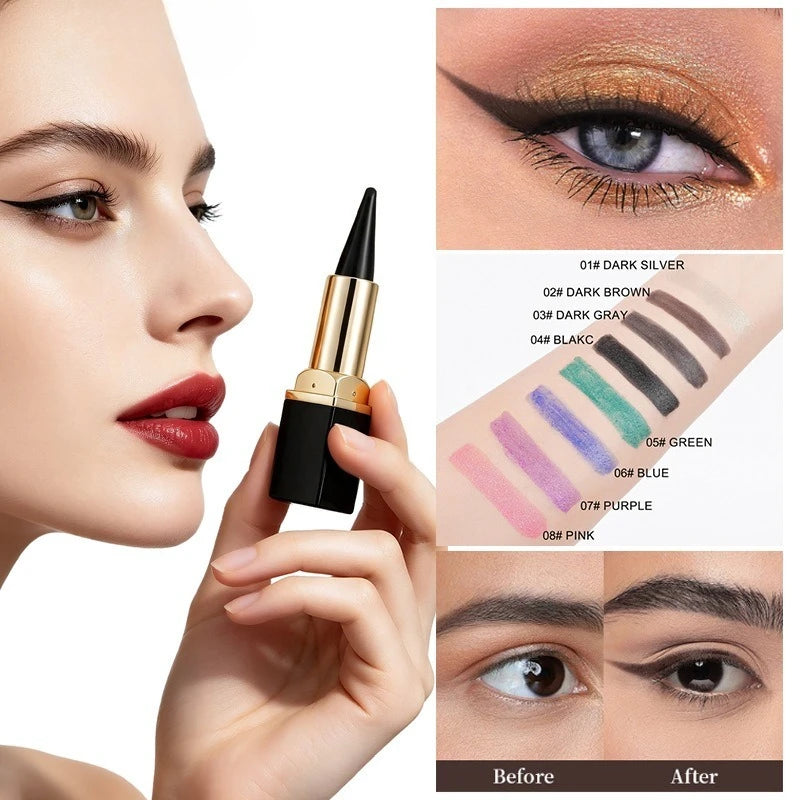 8-Color Waterproof Cream Eyeliner Stick – All-Day Transfer-Proof Cream Eyeliner Stick SWANS