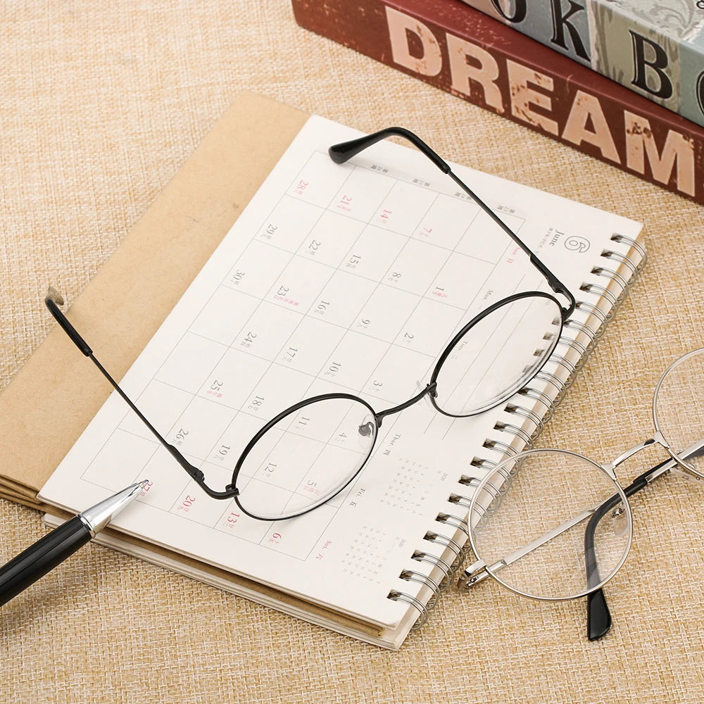 Round Vintage Myopia Glasses Unisex | -1.0 to -4.0 Prescription Eyeglasses SWANS