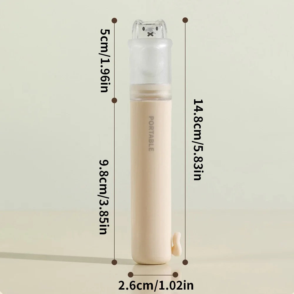 SWANS Foldable 2-in-1 Travel Toothbrush with Toothpaste Storage Travel Toothbrush Set SWANS