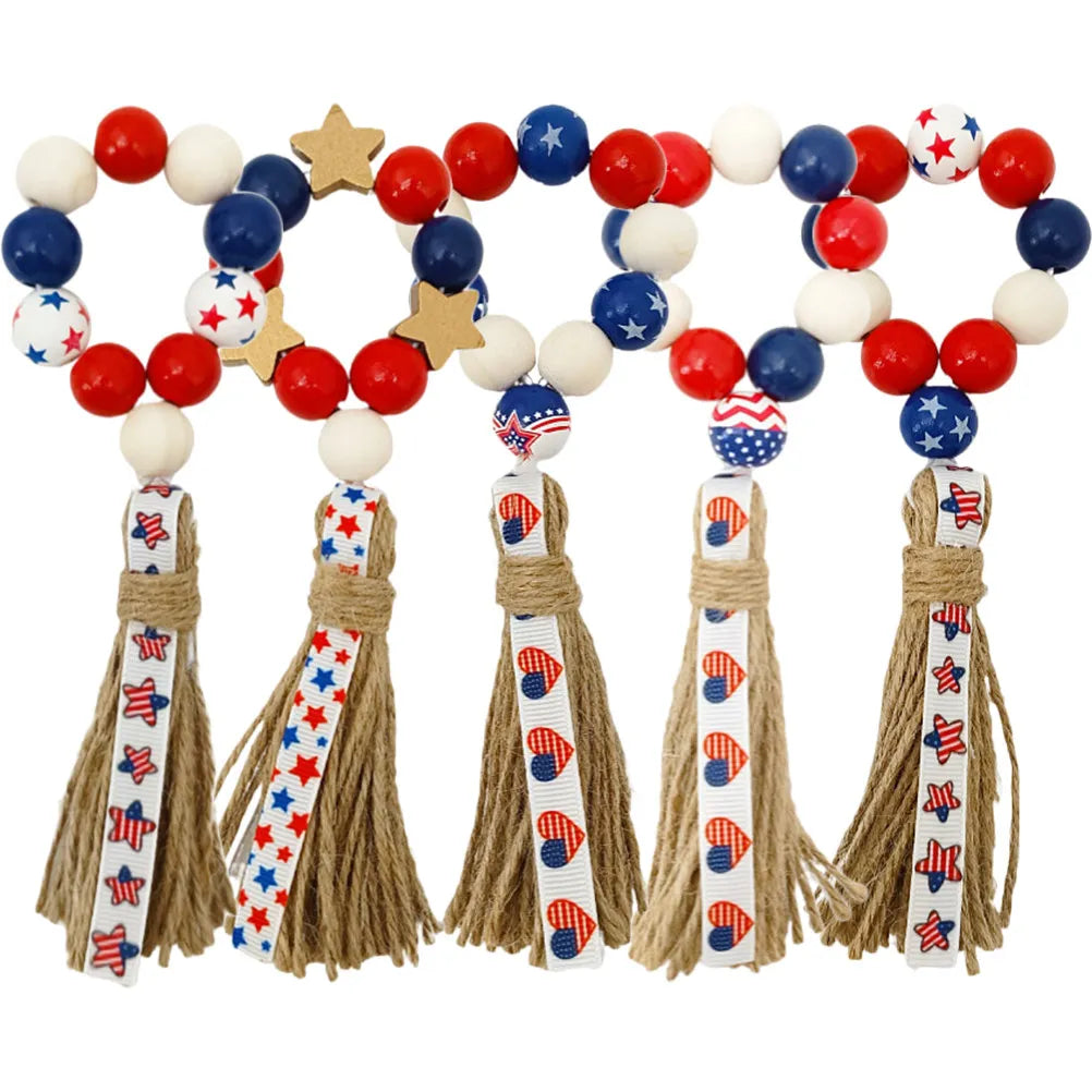 5-Pack Wooden Bead Napkin Rings – Party & Table Decor Napkin Rings SWANS
