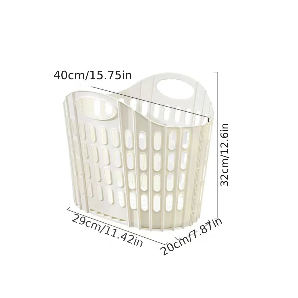 SWANS Foldable Laundry Hamper – High-Capacity Clothes Basket Foldable Laundry Hamper SWANS WHITE