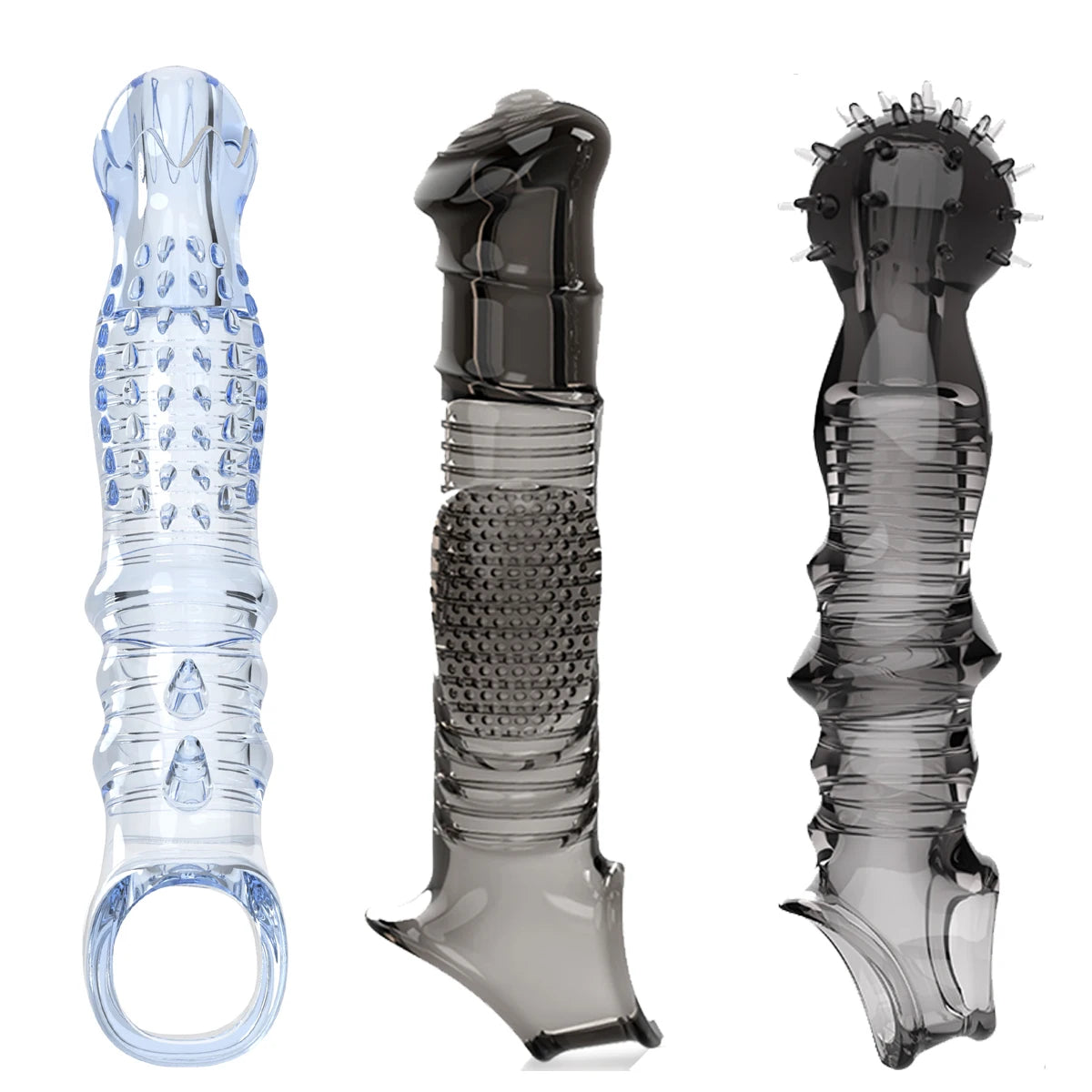 Textured Penis Sleeve TPE G-Spot Stimulating Intimacy Enhancer Intimacy Sleeve SWANS