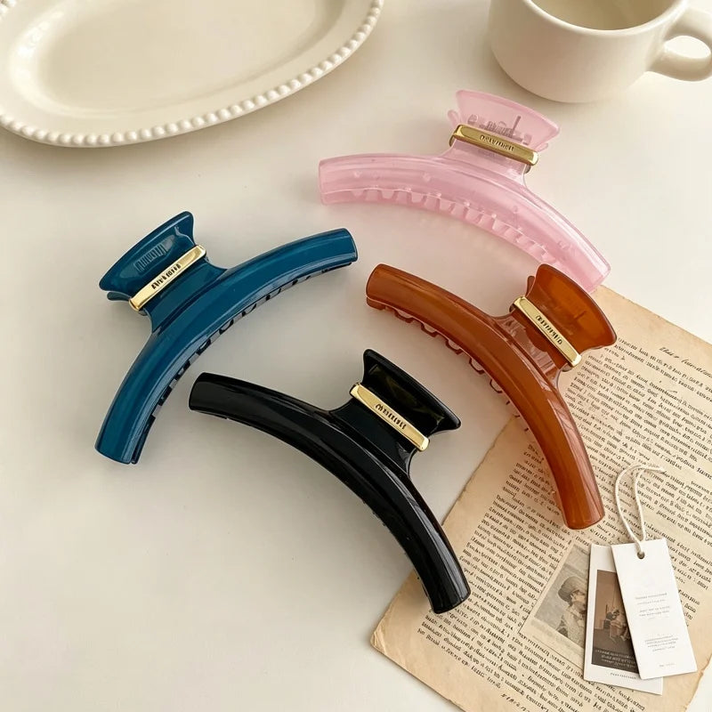 Large Jelly Acrylic Shark Hair Claw Clip – Gold Label Women Hair Claw Clip SWANS