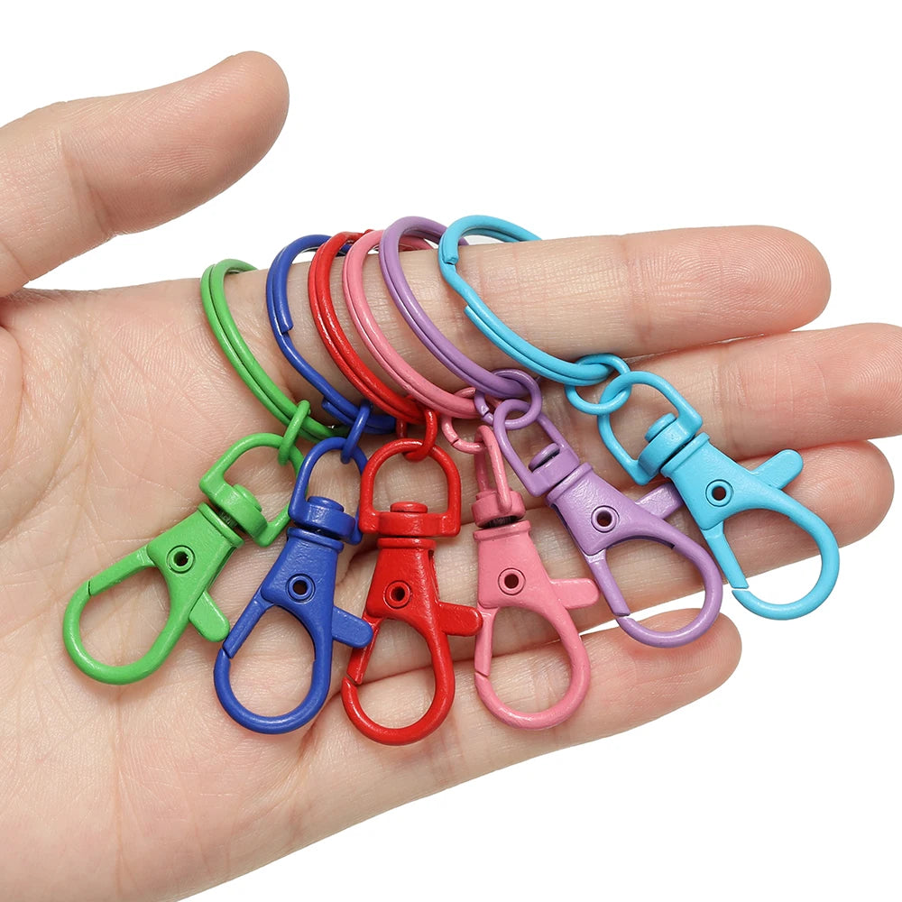 Multicolor Lobster Clasp Keyring Hooks with Adjustable Buckle Jewelry Findings SWANS