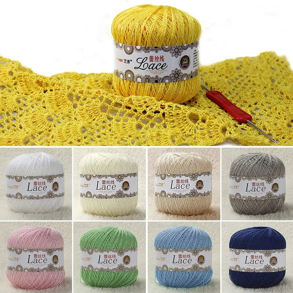 50g Cotton Lace Yarn for Crochet, Knitting & Embroidery Craft Knitting Yarn SWANS