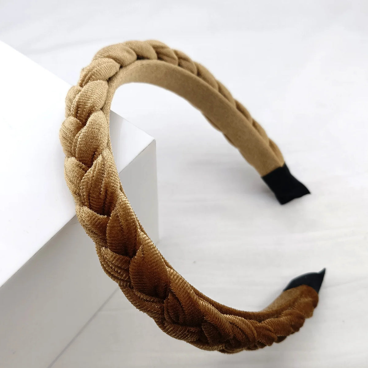 Women's Wide Braided Headband – Solid Color Hair Accessory Braided Headband SWANS 35
