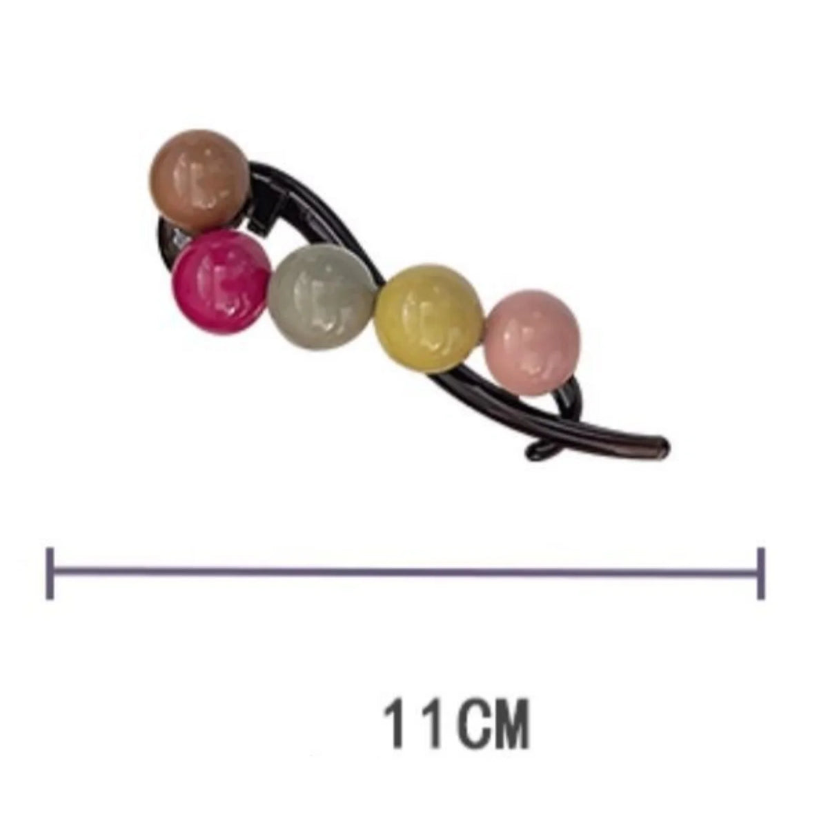Colorful Bead Hair Claw Clip – Korean Heart & Round Style Hair Claw Clip SWANS