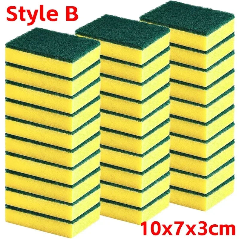 Double-Sided Magic Sponge – Heavy-Duty Grease Scrubber 10/30/50pk Kitchen Sponge Scrubber SWANS 30pcs
