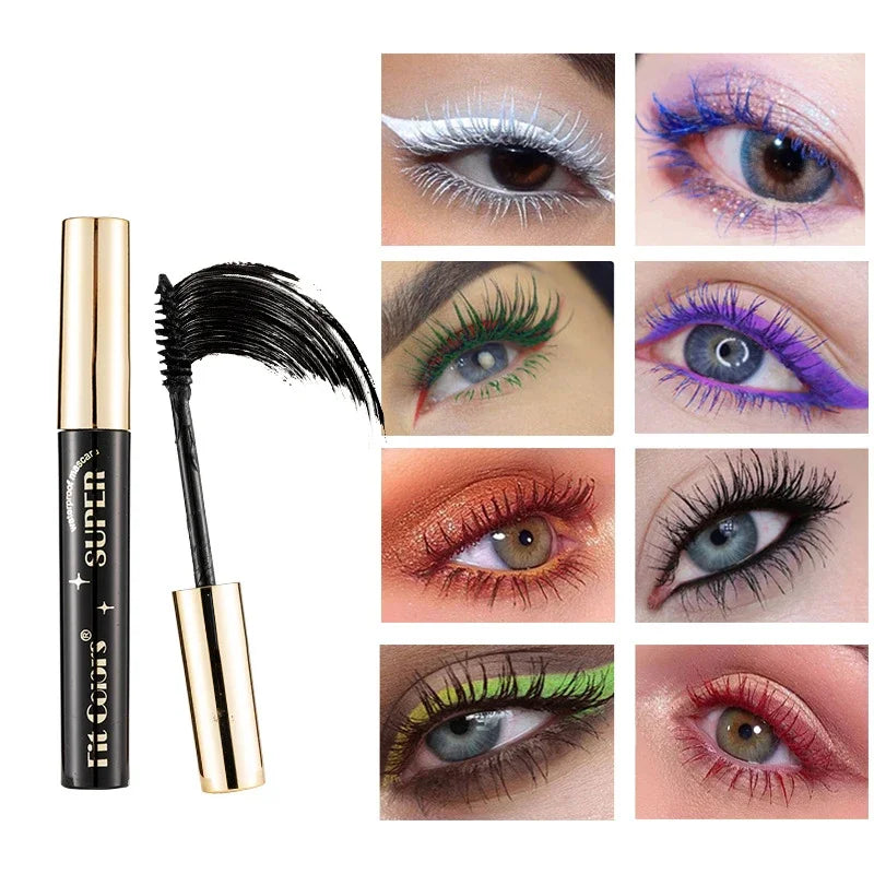 4D Silk Fiber Colored Mascara – Waterproof Lengthening Formula Colored Mascara SWANS