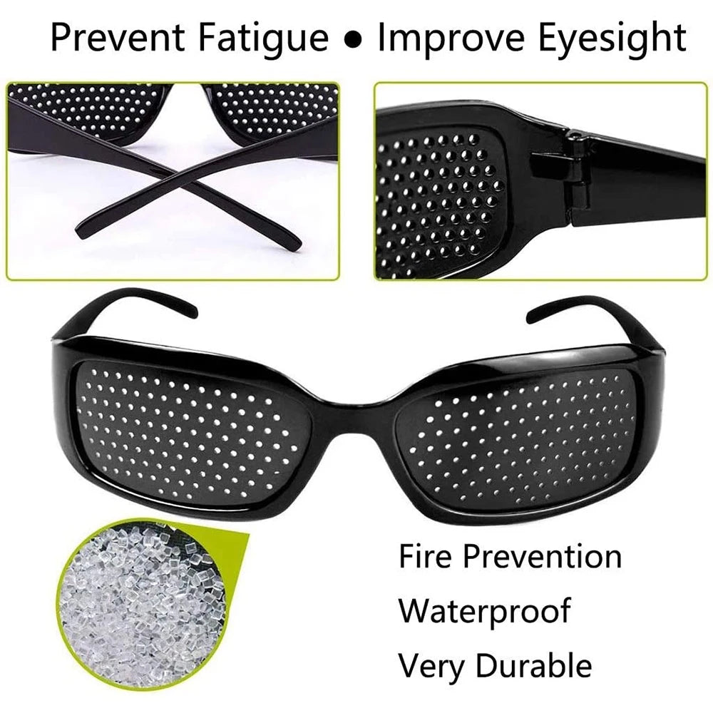 Pinhole Exercise Glasses – Unisex Vision Training Eyewear Black Vision Training Glasses SWANS