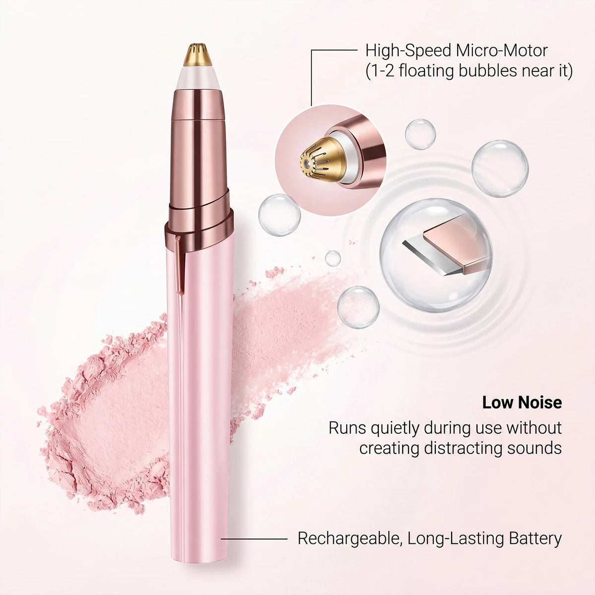 SWANS USB Rechargeable Electric Eyebrow Trimmer for Women Electric Eyebrow Trimmer SWANS
