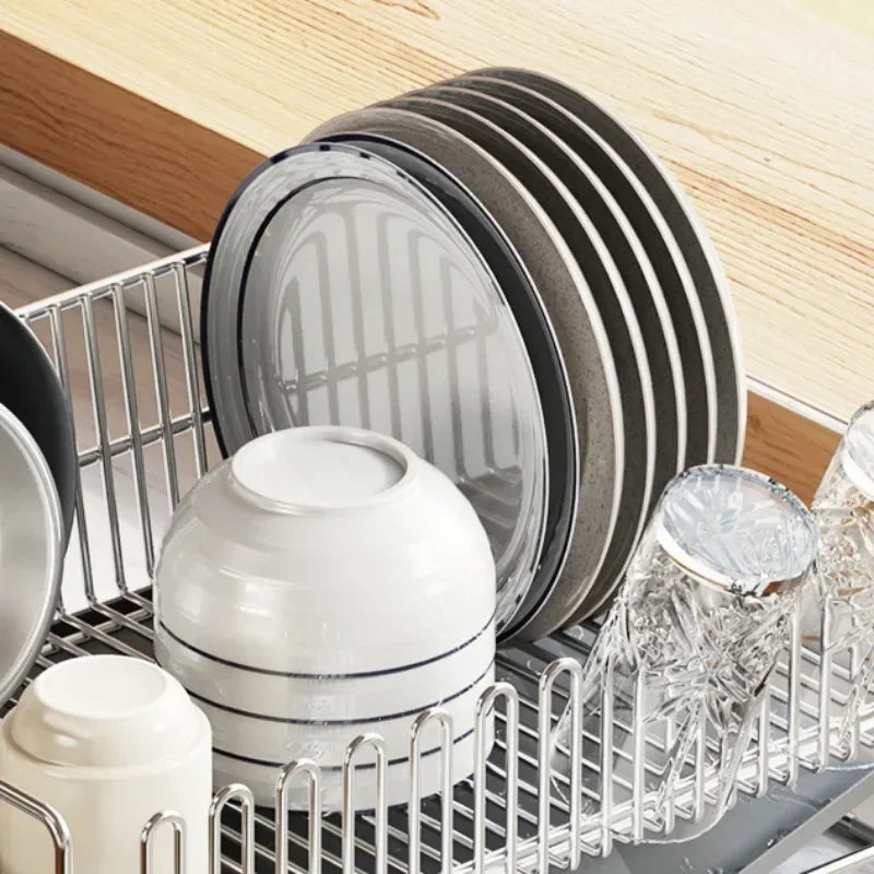Foldable Dish Drying Rack – Plate Storage Organizer | SWANS Dish Drying Rack SWANS