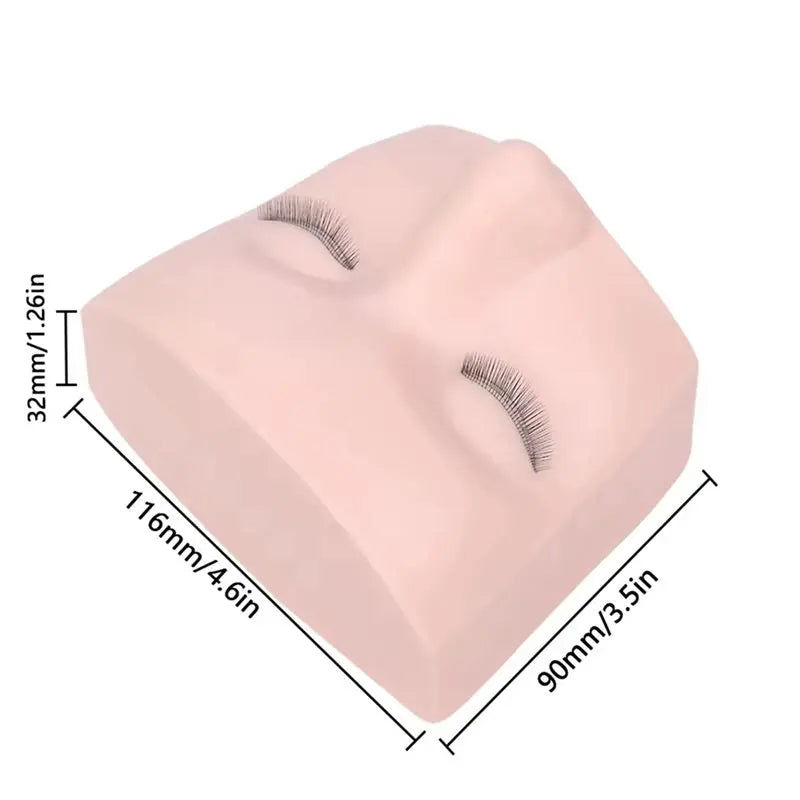 3-Layer Eyelash Extension Mannequin Head Practice Tool – 5-Pack Lash Training Mannequin SWANS
