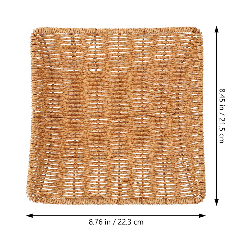 Imitation Rattan Woven Serving Tray – Fruit, Bread & Snack Dish Woven Serving Tray SWANS