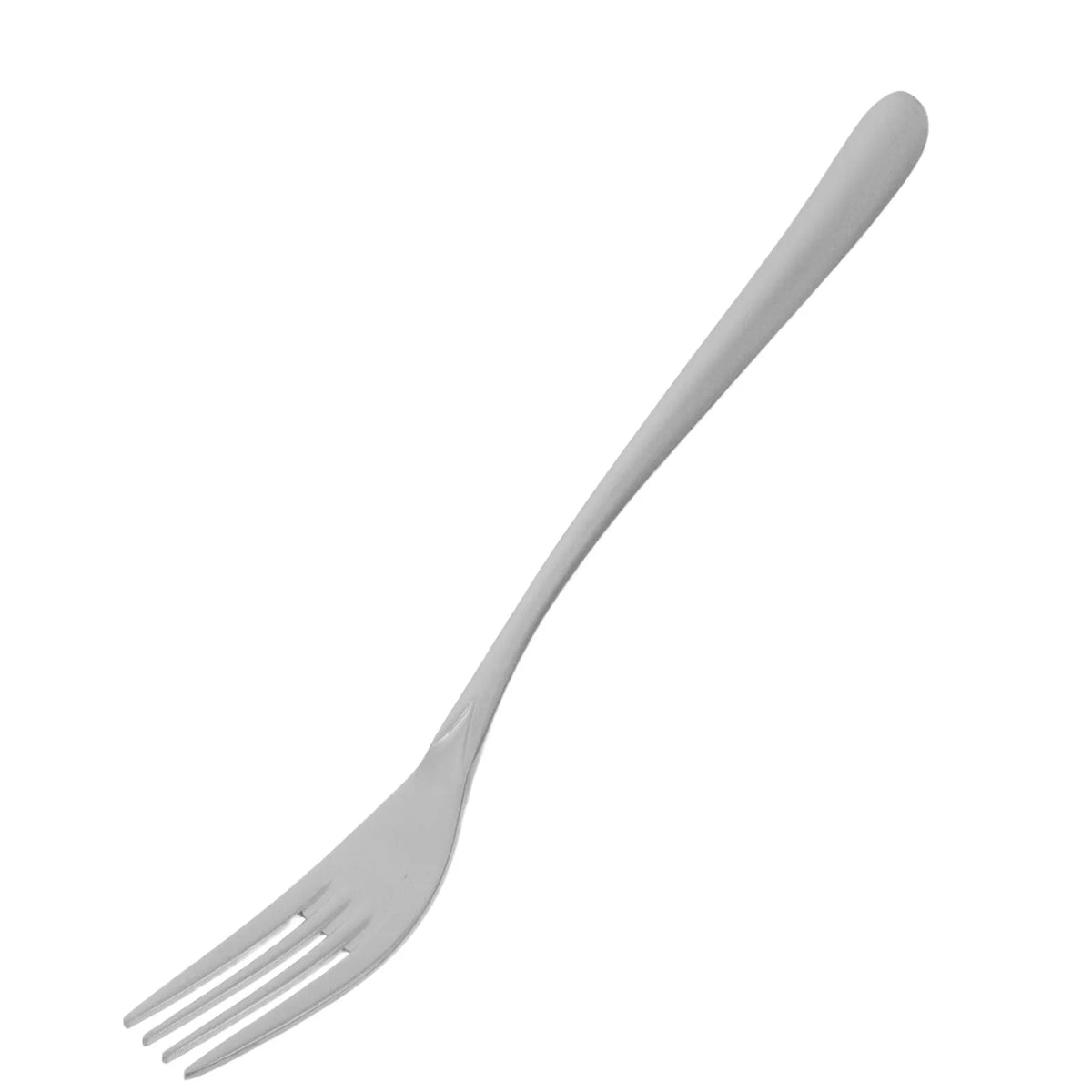 WINOMO Pure Titanium Bent Handle Dinner Fork – Sandblasted Titanium Dinner Fork SWANS