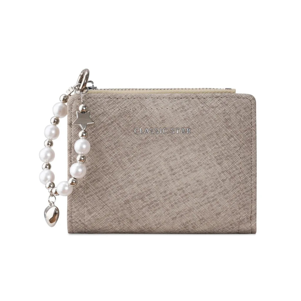 Women's PU Leather Bi-Fold Wallet – Large Capacity Card Purse Bi-Fold Wallet SWANS Khaki Grey