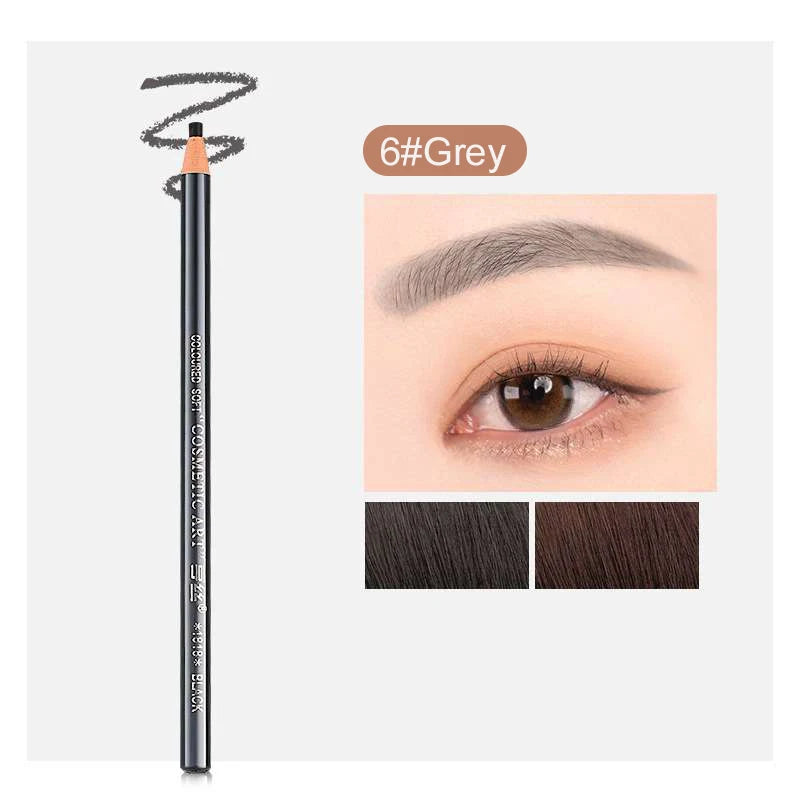 Waterproof Eyebrow Pencil – Long-Lasting Natural Brow Liner Eyebrow Pencil SWANS 06 Greay