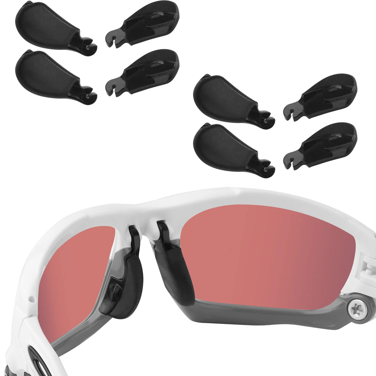 Silicone Replacement Nose Pads for Oakley Jawbone – E.O.S Eyewear Accessories SWANS 4 Pairs-Large
