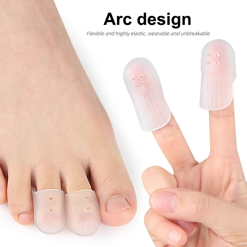 Silicone Toe Caps Breathable Finger Protector Sleeves 1 Pair Silicone Toe Protector SWANS