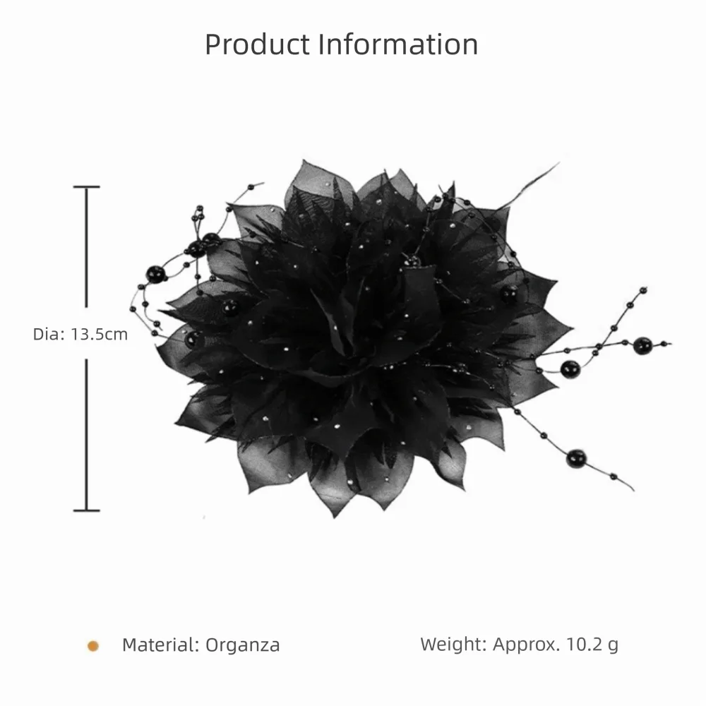 Pearl 3D Organza Flower Patch – Handmade DIY Sewing Appliqué Sewing Appliqué Patch SWANS