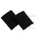 3-Pack Black Ribbed Knit Elastic Cuffs for Jacket & Sweatshirt Knit Cuff Ribbing SWANS other Black