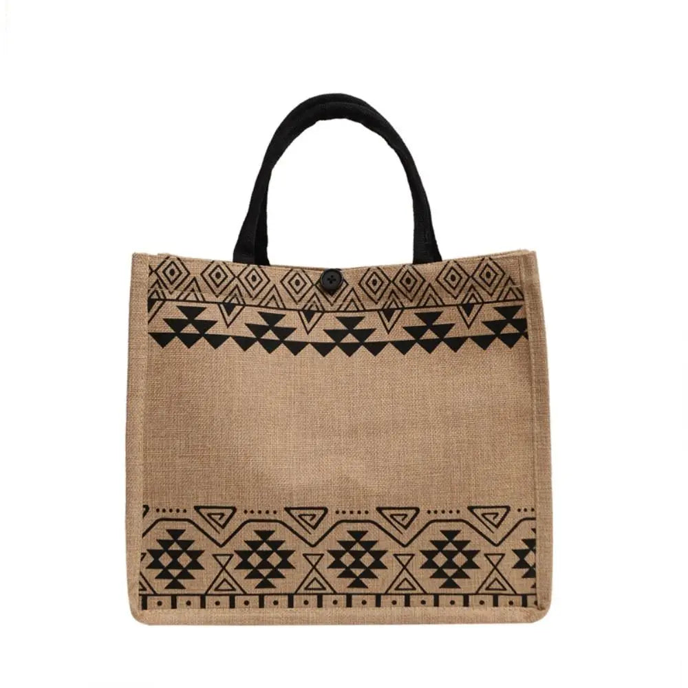 Large Canvas Shoulder Bag – Vintage National Style Tote Canvas Shoulder Bag SWANS 01