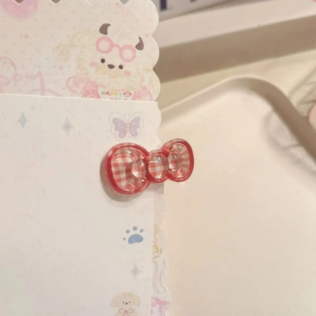 4-Pack Transparent Bow Hair Clips – Colorful Acrylic Barrettes Bow Hair Clips SWANS