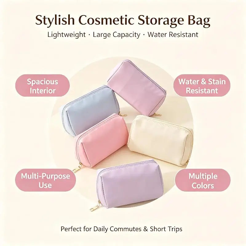 SWANS Waterproof PU Makeup Bag – Large Capacity Travel Organizer Cosmetic Makeup Bag SWANS