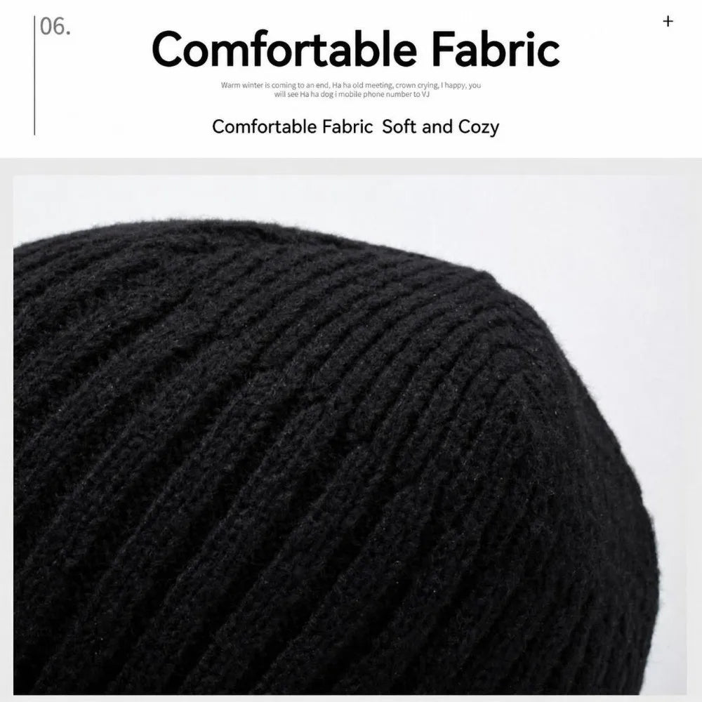 Winter Knitted Beanie & Scarf Set – Velvet Lined, Windproof Winter Hat & Scarf Set SWANS