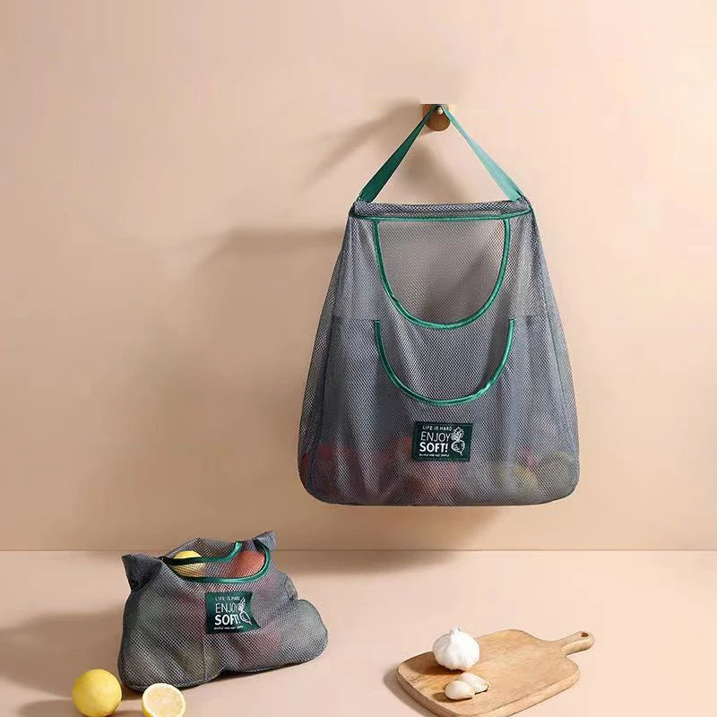 Wall-Mounted Mesh Bag Dispenser & Garbage Bag Holder Bag Dispenser Organizer SWANS