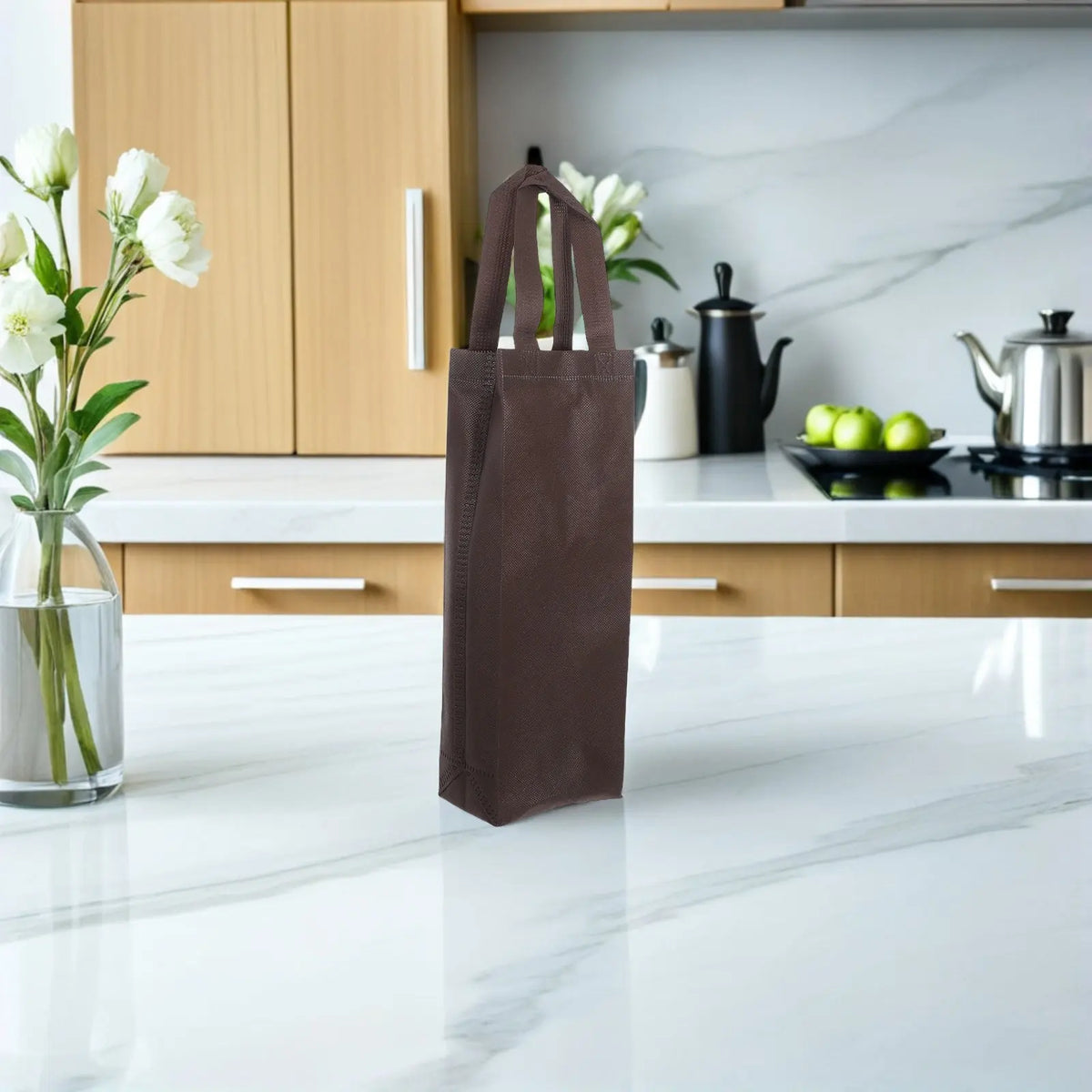 20-Pack Reusable Black Wine Bottle Tote Bags with Handles Wine Bottle Tote Bag SWANS