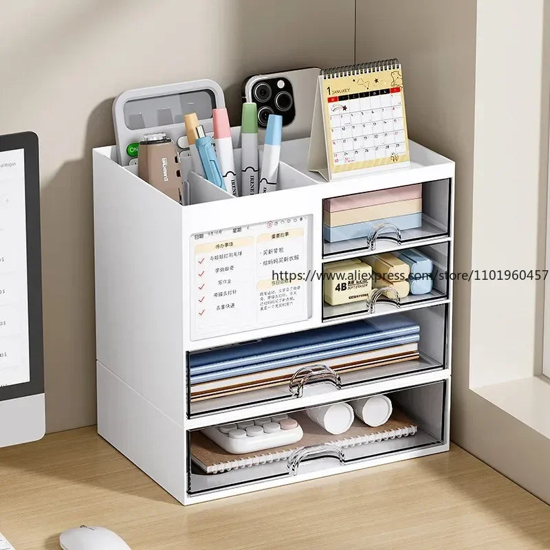 Transparent Desktop Drawer Cabinet – Desk Organizer Box Desktop Drawer Organizer SWANS