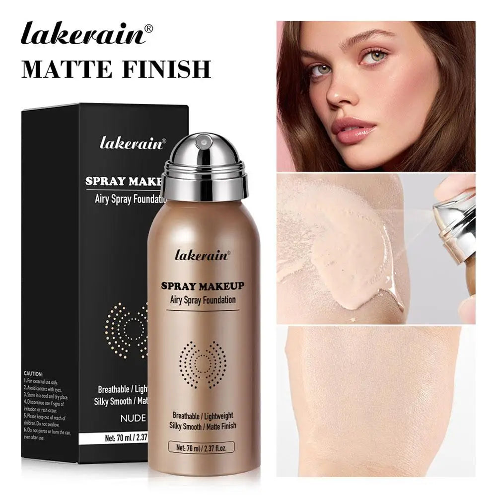 SWANS 70ml Matte Spray Foundation – Lightweight Full Coverage Spray Foundation SWANS