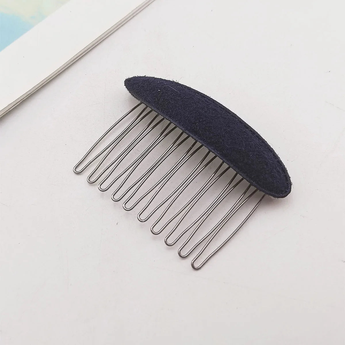 SWANS Oval Plush Hair Comb Side Clip – Vintage Women's Style Hair Comb Clip SWANS 01