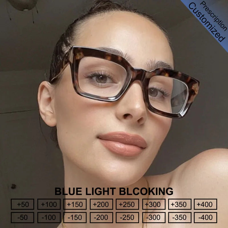 TOYEARN Vintage Square Reading Glasses – Blue Light Blocking Reading Glasses SWANS