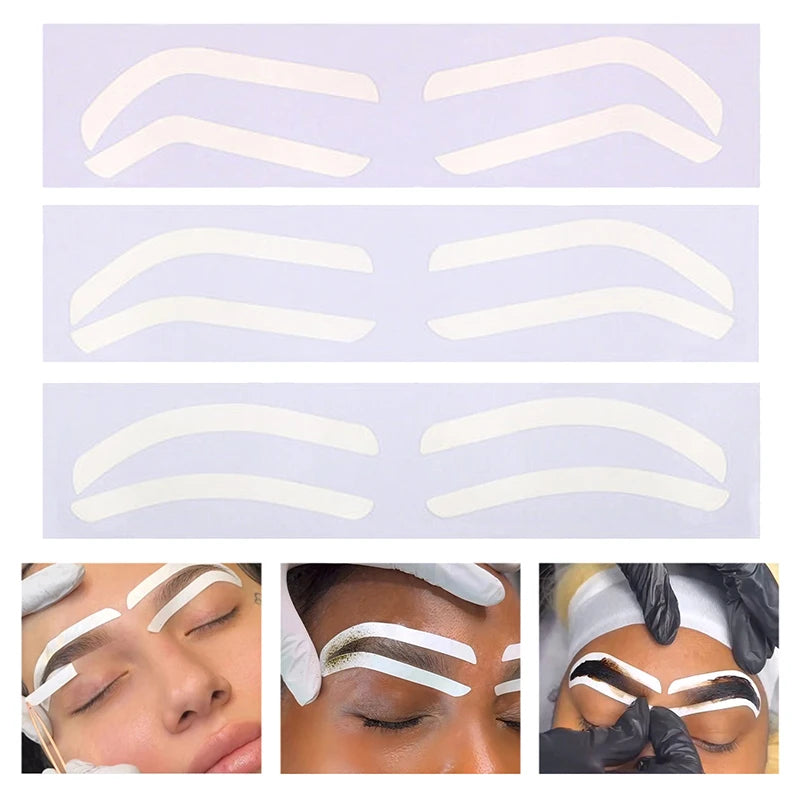10-Pair Eyebrow Stencil Stickers – Microblading Brow Shape Eyebrow Stencil Stickers SWANS