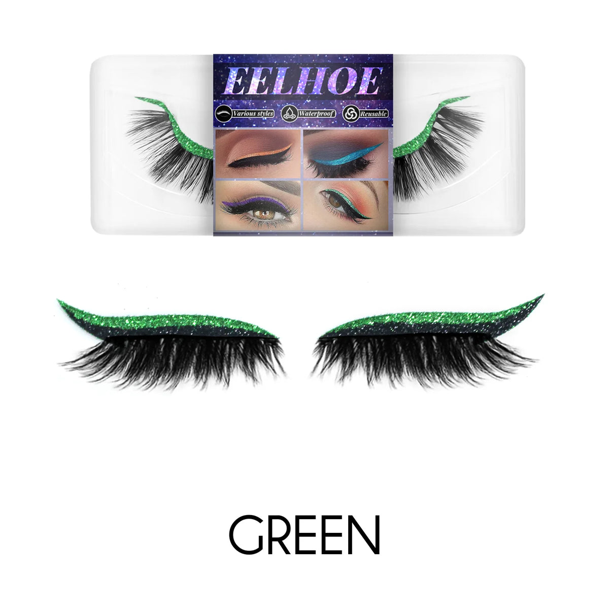 Ximonth 3D Faux Mink Self-Adhesive False Eyelashes – 7 Colors False Eyelashes SWANS 05