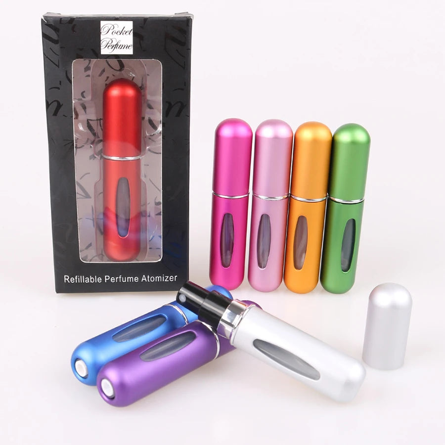 5ml Refillable Perfume Atomizer Bottles – Aluminum Base 1–12 Pack Perfume Atomizer Bottle SWANS
