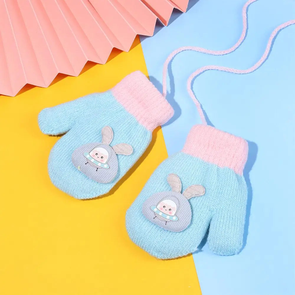 Kids Winter Knitted Mittens – Warm Toddler Gloves Ages 1–6 Kids Winter Mittens SWANS