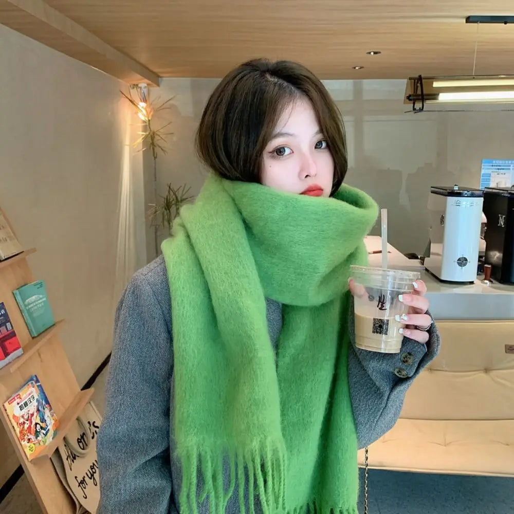 Women's Winter Soft Tassel Scarf – Warm Long Shawl Wrap Winter Scarf Wrap SWANS