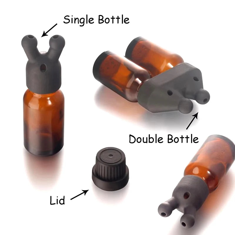 Mini Leakproof Essential Oil Inhaler Cap & Dispenser Bottle Essential Oil Inhaler SWANS