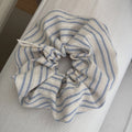 Large Elastic Scrunchies Hair Ties – Korean Vintage Style Elastic Scrunchies SWANS Blue and white strip