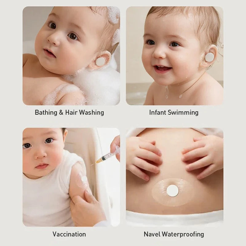 Silicone Waterproof Ear Patches 30pc for Kids – Bath & Swim Baby Ear Protection SWANS