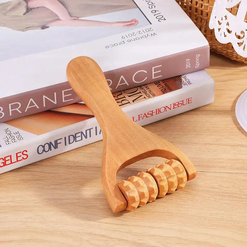 YOVIP Wooden Roller Massager – Shoulder, Neck & Body Wooden Roller Massager SWANS No plug A1
