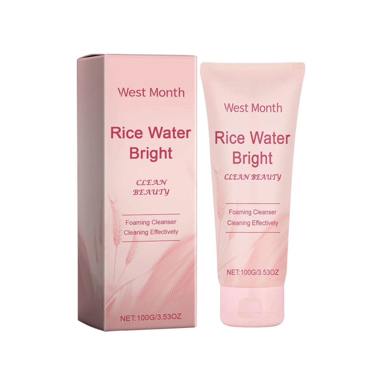 WEST MONTH Rice Water Foaming Face Cleanser 100g Foaming Face Cleanser SWANS 100g Boxed