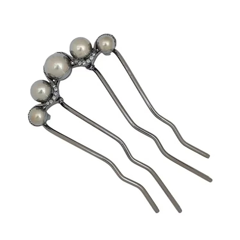 Pearl U-Shaped Hairpin – Antique Chinese Style Hair Comb Pin Hair Comb Hairpin SWANS